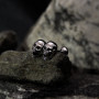 Запонки "Skull with a movable jaw" из серебра 925 пробы
