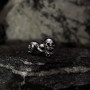 Запонки "Skull with a movable jaw" из серебра 925 пробы