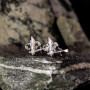 Запонки "Королевская лилия" из серебра 925